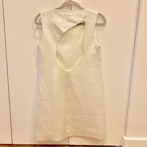 Maje open back white dress brand new